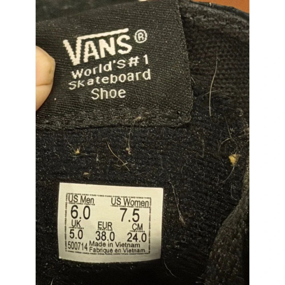 Vans Sk8-Hi MTE Platform Black Leather Suede Zebra Stripe Men 6 Women 7.5